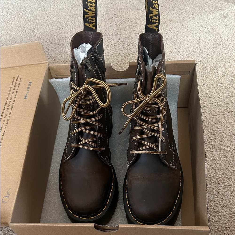 Dr. Martens Dark Brown Jadon Crazy Horse Boots women’s size 8